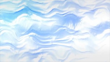 Dalgalı beyaz ve mavi, tahıl etkisine sahip yumuşak bir çizgi. Sakin videolar, rahatlatıcı videolar.