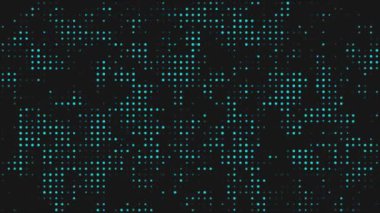 Işıklarıyla pürüzsüz parlayan yeşil, koyu bir arka plan. Soyut yarım ton noktalar deseni.