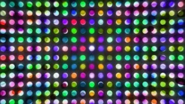 4k arkaplan dizaynı, geriye dönük, tahıl efektli renkli noktalar. Yüksek kalite 4k video, hareket tasarımı