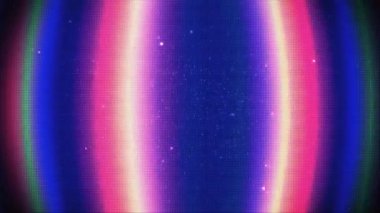 Çizgi gradyanı ve yakınlaştırma etkisi olan parçacıkları olan bir ekran. Moda retro çoklu piksel ekran koruyucusu.