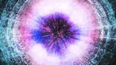 Dinamik desenler ve renkler büyüleyici bir ekran içinde kıvrılarak ışık ve soyut tasarım elementlerinin birleşimini gösteriyor. Video 4k, hareket tasarımı