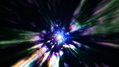 Canlı renkler girdap oluşturur. Spiral girdap hareketi. Giriş, açılış ve pankart tasarımı için dönüşümlü saykodelik tünel animasyonu. Parlak pembe açık mavi pastel sarı soluk turuncu ışınlar