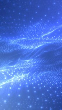 Sersemletici mavi ışık dalgaları ritmik bir şekilde akıyor, sakinlik ve güzelliğin sakin atmosferini çağrıştırıyor..