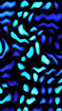 Mavi ve siyah şekillerin karmaşık desenlerini keşfetmek soyut ve büyüleyici bir görsel yaratıyor..