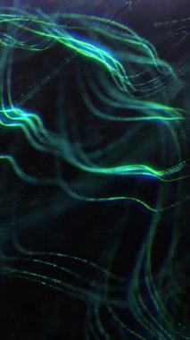 Dinamik renk dalgaları büyüleyici bir dans sahnesinde dijital yaratıcılık ve sanatsal ifade.