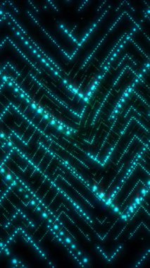 Karmaşık mavi ışık desenleri sorunsuz akıyor, dijital sanat yeniliği ve yaratıcılığı sergiliyor.