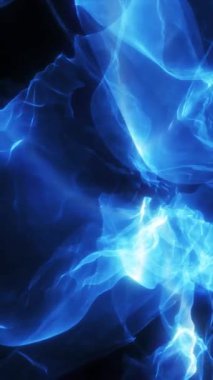 Parlak efektleri ve dinamik soyut şekilleri olan akışkan mavi hareketin tadını çıkarın..