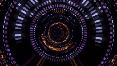 Fütürist bilimkurgu siber tünel illüstrasyonu canlı duvar kağıdı arka planı vj döngüsü 4k görsel