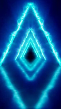 Işıldayan mavi desenlerin büyüleyici üçgen şekiller oluşturduğu canlı bir hareket görüntüsü deneyimleyin. Telefonlar için dikey duvar kağıtları