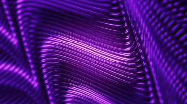 Mor parlak neon çizgileri soyut teknoloji fütüristik hareket arkaplanı. Kusursuz döngü. Video animasyonu 4K