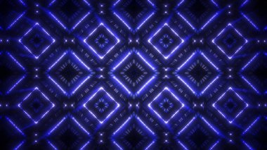 Çizgiler ve kareler. Ritmik hareket. Psikedelik hipnotik dönüşüm. Renkli mavi grafikler. Kusursuz animasyon görüntüleri. Optik yanılsama.