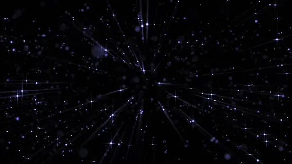 Soyut mavi gümüş yıldız parçacıkları arkaplan animasyonu çevresel arkaplan ortamında parlayan ışınlar oluşturur