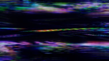 Retro hatları piksellenmiş arkaplan canlandırması. Renkli çizgiler soyut sıvı geometrik lav psikedelik gökkuşağı hareket arkaplanı. Ekran video animasyonu 4K