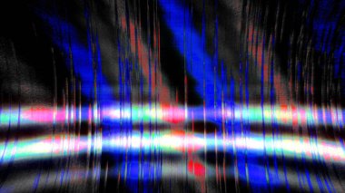 Hız çizgileri geçmişe dönük animasyon. Renkli gökkuşağı geçiş televizyon sinyallerinin mavi ışınları soyut geometrik hareket arkaplanı. Ekran video animasyonu 4K