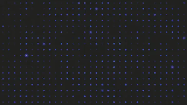 Koyu gri arka planda sayısız küçük mavi noktalı soyut animasyon ince ve modern bir etki yaratıyor..