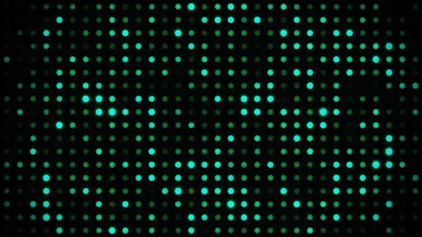 Yarım tonlu nokta arkaplanı. Yeşil nokta ve siyah arkaplanlı soyut yarım tonlu noktalar. Noktalı yarım ton. Tahıl etkisiyle benekli animasyon.