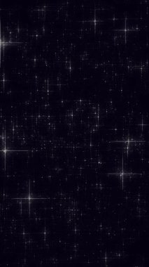 Sergide, yıldızlı karanlık bir zemin üzerinde derinlik ve hareket çağrıştıran çarpıcı ve soyut desenler yer alıyor..