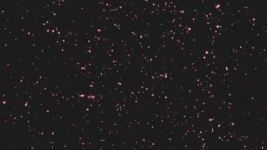 Canlı renkler ve derinlikle dolu soyut bir ortamda rüzgarın akışıyla hareket eden büyüleyici bir parlayan parçacık görüntüsü..