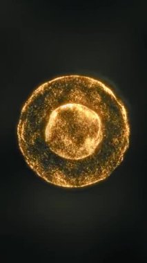 Parlayan parçacıklar dairesel bir kalıp oluşturarak büyüleyici ve soyut bir zemin oluştururlar. Telefonlar için dikey duvar kağıtları