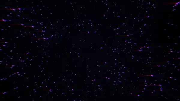 Bokeh etkisine sahip soyut mor parçacıklar, ışık noktaları ve uzay atmosferi sergileniyor.