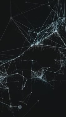 Parlayan düğümler siyah üzerinde soyut ağ oluşturur. Telefonlar için dikey duvar kağıtları.