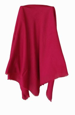 Beyaz arkaplanda izole edilmiş kumaş ipeği.