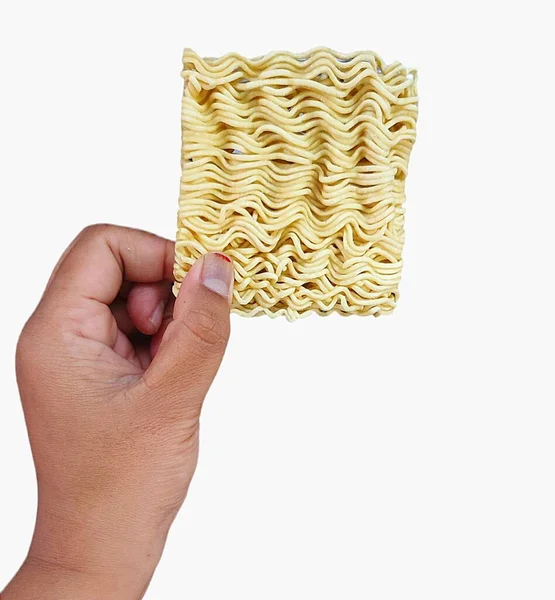 Στιγμιαίο Noodle Ένα Χέρι — Φωτογραφία Αρχείου