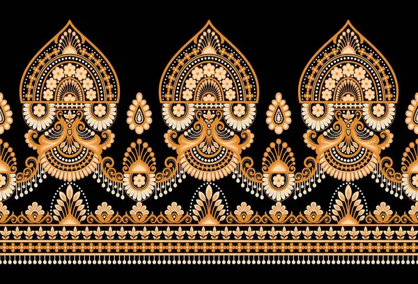 Floral Pattern Seamless Background Seamless Pattern Geometric Ethnic Pattern Ikat — Stock Vector