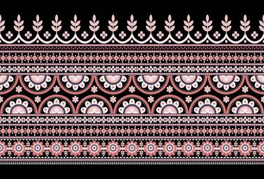 Çiçek desenleri pürüzsüz. Arka plan Kusursuz Desensiz Etnik desen Ikat Arka plan, halı, duvar kağıdı, giysi, Batik, kumaş, tekstil baskısı için Dijital baskı tekstili.