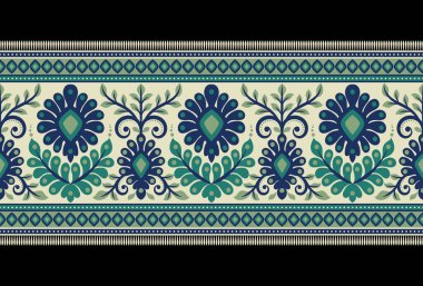 Çiçek desenleri pürüzsüz. Arka plan Kusursuz Desensiz Etnik desen Ikat Arka plan, halı, duvar kağıdı, giysi, Batik, kumaş, tekstil baskısı için Dijital baskı tekstili.