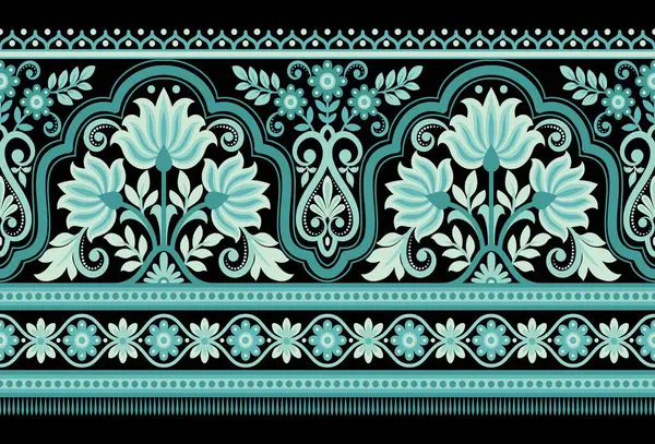 Nahtlos Florales Muster Hintergrund Nahtlose Muster Geometrische Ethnische Muster Ikat — Stockvektor