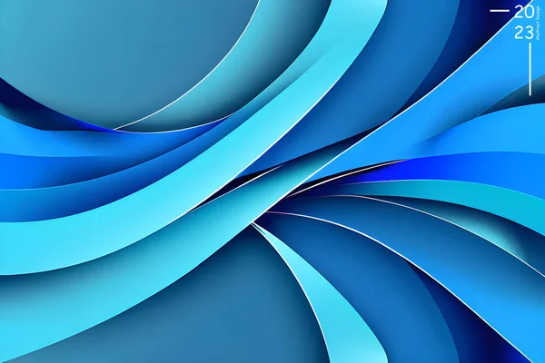 Абстрактный Рисунок Синего Цвета Фоновые Обои Цвета Линий Набор Открыток — стоковый вектор