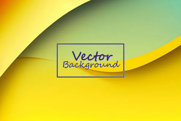 Векторное Искусство Абстрактно Желтого Цвета Фон Обои Линии Кривой — стоковый вектор
