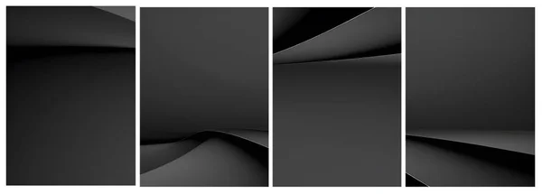 Set Van Achtergrond Vector Vorm Glans Zwarte Kleuren Toon Achtergrond — Stockvector