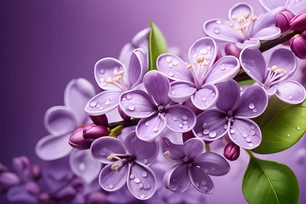 Ensemble Fleurs Violettes Sur Fond Flou Fond Écran — Image vectorielle