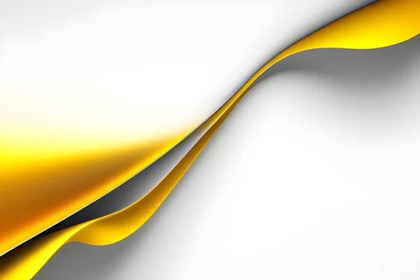 Abstrato Geométrico Amarelo Isolar Fundo Branco Ilustração Vetorial —  Vetores de Stock