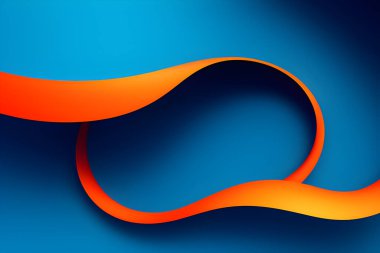 Soyut turuncu ve mavi geometrik arkaplan. Dinamik şekiller kompozisyonu. Vektör illüstrasyonu.