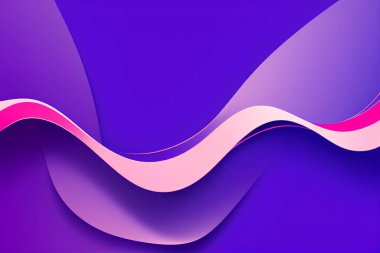 Soyut pembe ve mavi geometrik. Mor arkaplanda izole et. Vektör illüstrasyonu.