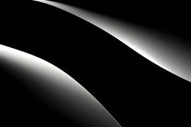 Soyut beyaz geometrik. Siyah arkaplanda izole et. Vektör illüstrasyonu.