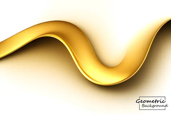 Abstraktes Gold Geometrisch Isoliert Auf Weißem Hintergrund Vektorillustration — Stockvektor