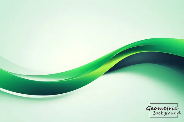 Abstrakte Grüne Geometrie Isoliert Auf Weißem Hintergrund Vektorillustration — Stockvektor