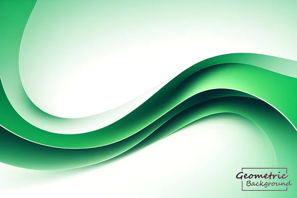 Géométrique Vert Abstrait Isoler Sur Fond Blanc Illustration Vectorielle — Image vectorielle