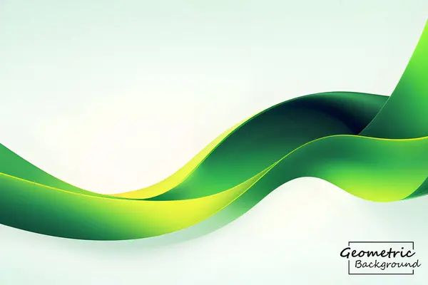 Abstrakte Grüne Geometrie Isoliert Auf Weißem Hintergrund Vektorillustration — Stockvektor
