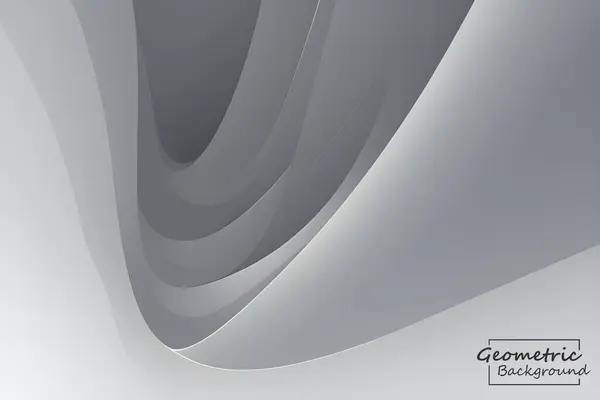 Abstrakter Grauer Geometrischer Hintergrund Dynamische Formenkomposition Vektorillustration — Stockvektor