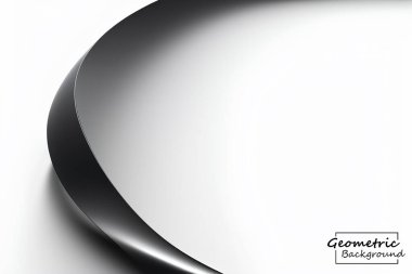 Soyut siyah geometrik. Beyaz arkaplanda izole et. Vektör illüstrasyonu.