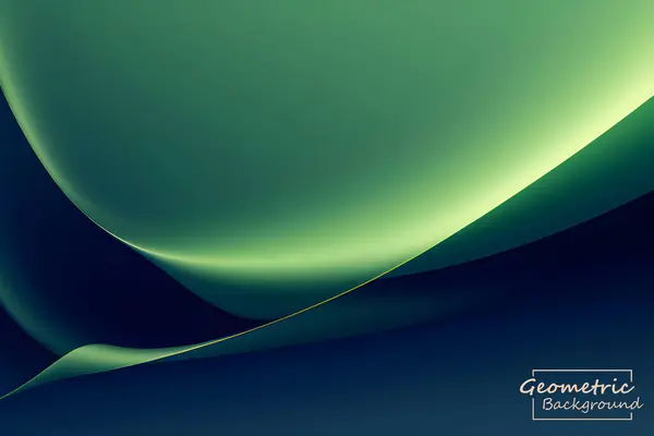 Αφηρημένο Πράσινο Γεωμετρικό Απομονώστε Σκούρο Μπλε Φόντο Εικονογράφηση Διανύσματος — Διανυσματικό Αρχείο