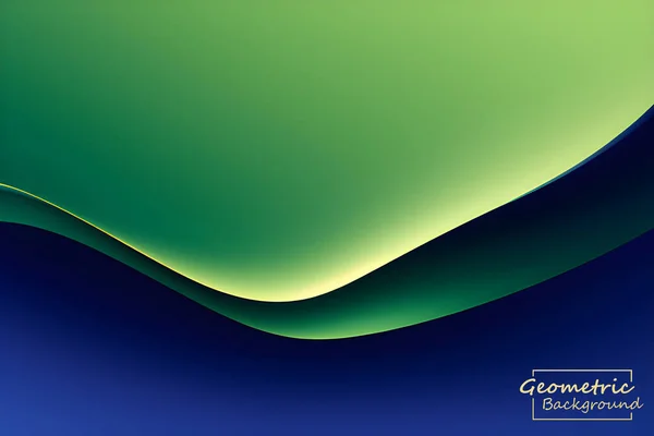 Abstrakte Grüne Geometrie Isoliert Auf Dunkelblauem Hintergrund Vektorillustration — Stockvektor