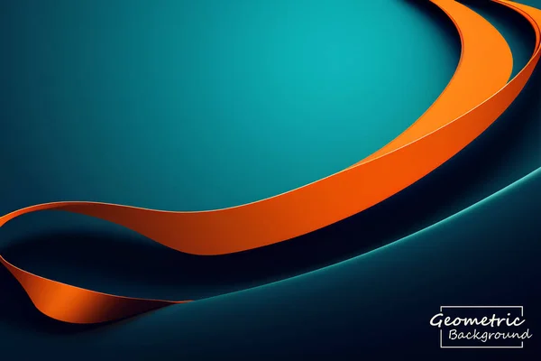 抽象的なダークオレンジの幾何学的背景 ダイナミックな形状の構成 ベクトルイラスト — ストックベクタ
