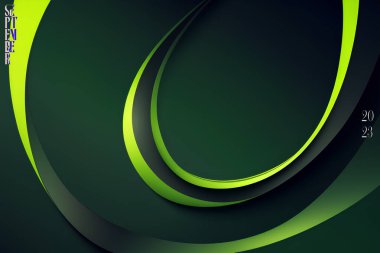 Soyut yeşil karışım rengi, geometrik yuvarlak şekilli arka plan. Vektör illüstrasyonu.