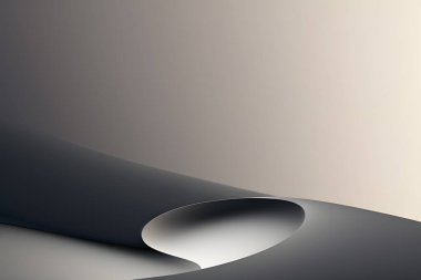 Soyut vektör dalgalı çizgiler düz eğri gri gradyan renk konsepti lüks, teknoloji, modern.